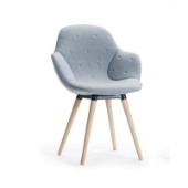 Palma Meeting chair, 4-leg wood