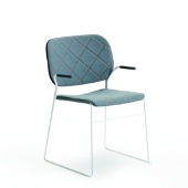 Lite armchair, veneer fully upholstered