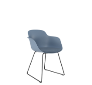 Luna, upholstered seat, wire base