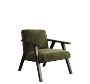 Camden lounge chair with wooden legs