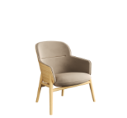 Hygge low back chair with 4 leg base