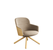 Hygge low back chair with broomstick swivel base